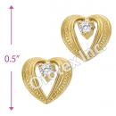 ES 019 Gold Layered CZ Stud Earrings